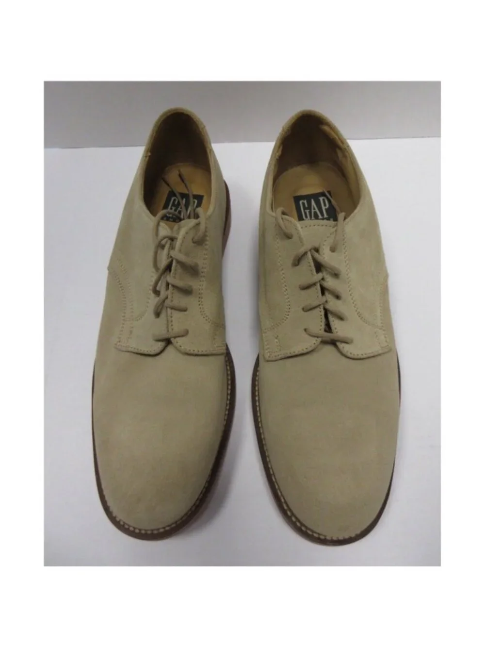 VINTAGE GAP Shoes 10.5 D Khaki Classic Buck Suede Leather Derby NEW